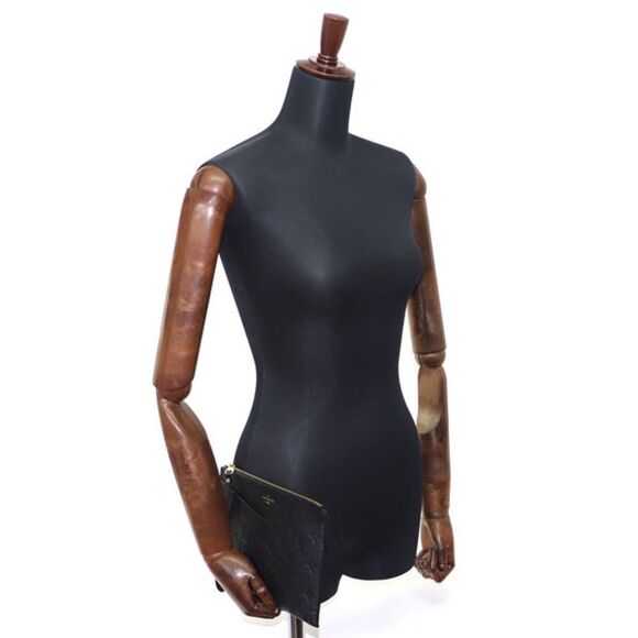 Louis Vuitton Pochette Melanie MM Monogram Implant Noir Clutch Bag - Picture 12 of 12